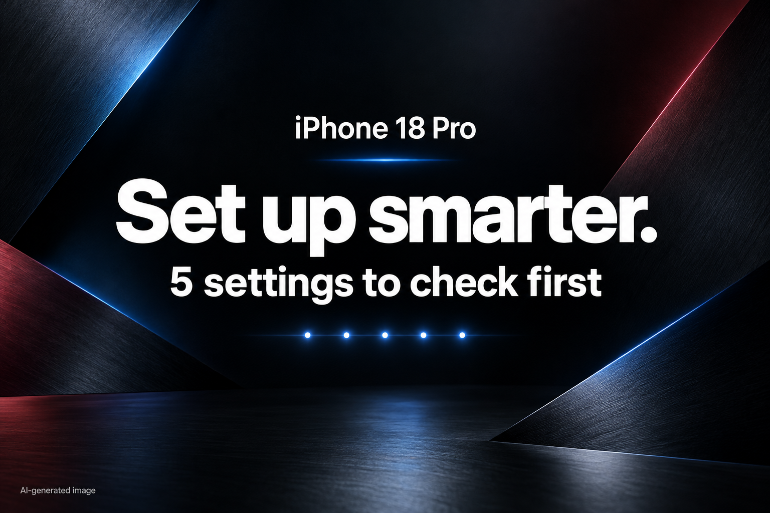 iPhone 18 Pro Settings